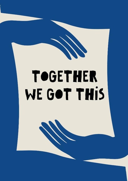 Arty Thinking Of You Card - We Got This - Hug created by Tainted Genie