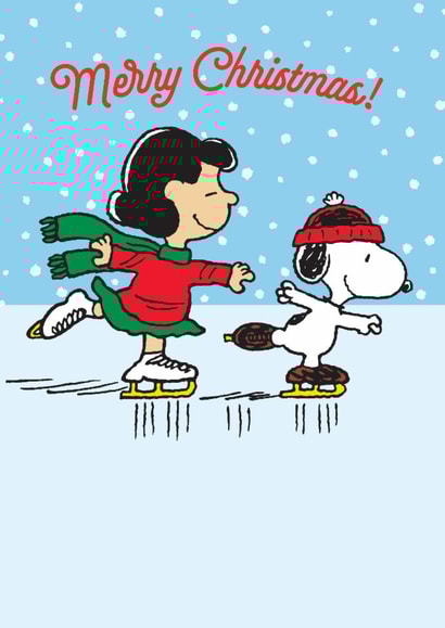 Cute Christmas Card - Snoopy - Ice Skating created by Hype Cards