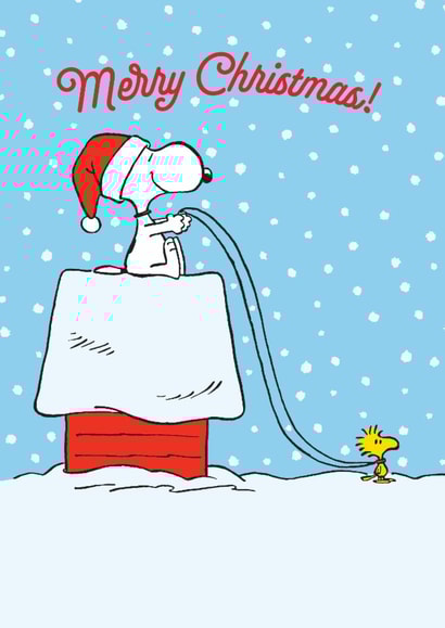 Funny Christmas Card - Snoopy - Snowy Scene created by Hype Cards