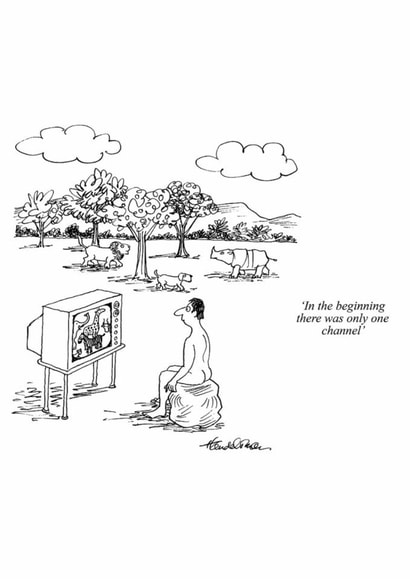 Funny Birthday Card - Only One TV Channel created by Punch Limited