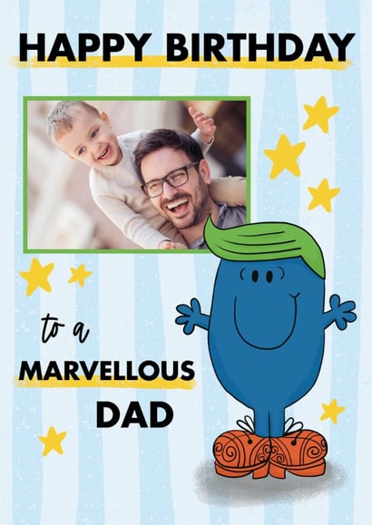 Cute Birthday Card - For Dad - Mr. Marvellous created by Mr. Men