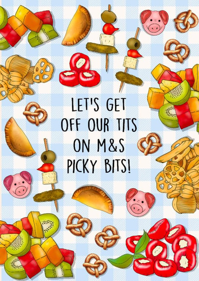 Funny Birthday Card - M&S Picky Bits created by Poppy & Mabel
