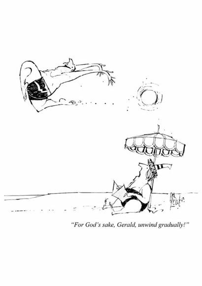 Funny Birthday/Retirement Card - Unwind Gradually created by Punch Limited