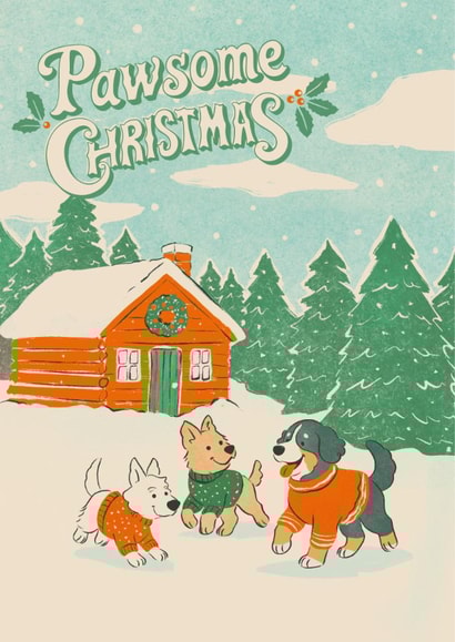 Vintage cozy winter wishes created by Sabrin Deirani