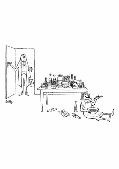 Funny Birthday Card - Cooking With Wine created by Punch Limited