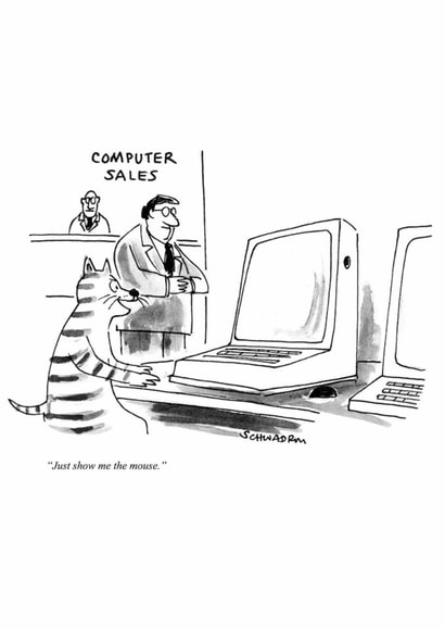 Funny New Job Card - Just Show Me the Mouse created by Punch Limited