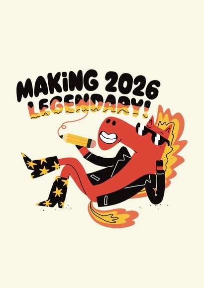 Funny Fire Horse Card – Making 2026 Legendary! created by Frau Vogel (JL)