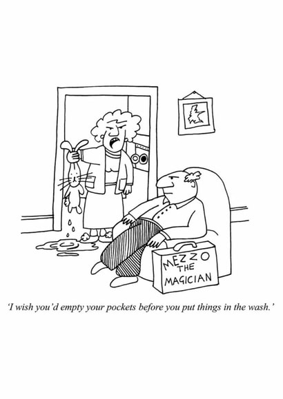 Funny Birthday/Anniversary Card - Magician - Rabbit created by Punch Limited