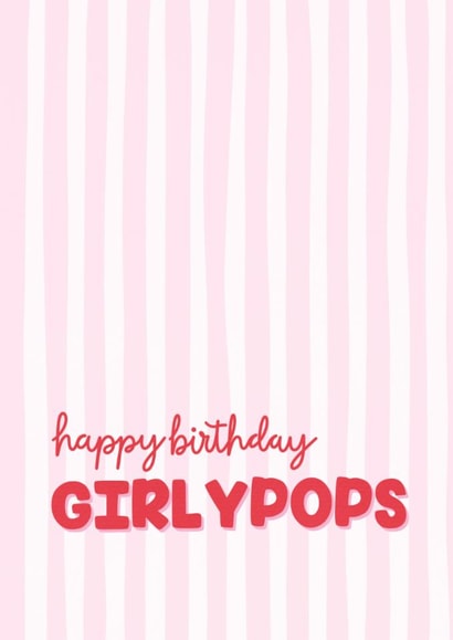 Cute Pink Birthday Card - For Her - Girlypops created by Jessie Siggers