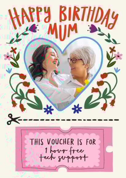 Funny Birthday Card - For Mum - Tech Voucher created by AbiGoLucky