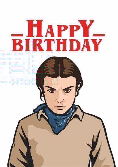 Stranger Things Season 5 Birthday Card (White Background) created by Ayliesh Chaplin