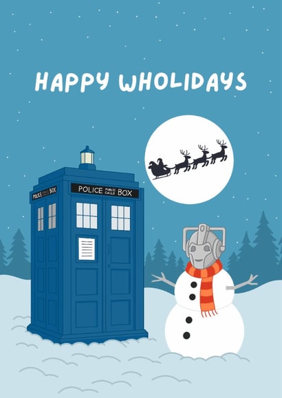 Doctor Who Cyber Snowman Christmas Card created by Jess