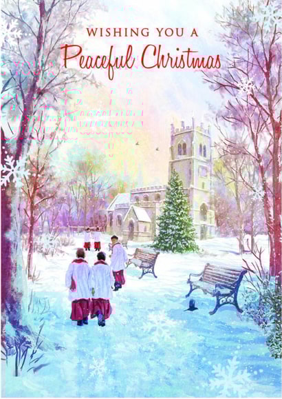 Traditional Christmas Card - Peaceful Christmas - Church created by Nigel Quiney