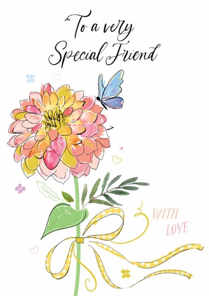 Classic Love & Friendship Card - Very Special Friend - Flower | thortful