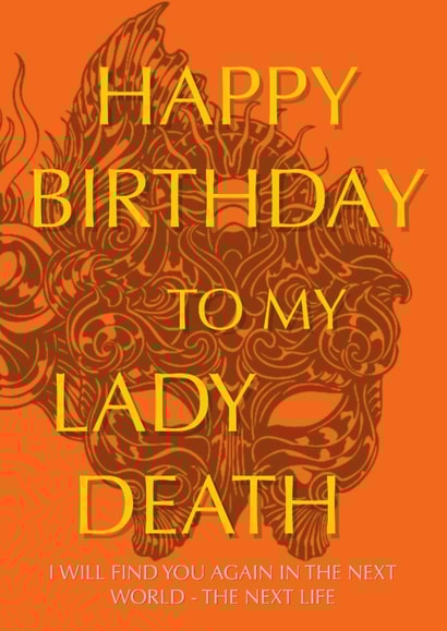 Fun Birthday Card - ACOTAR - To My Lady Death created by Serenity Emily