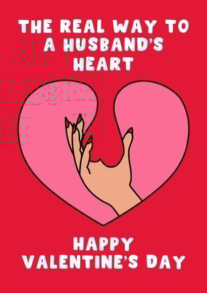 Rude Valentine's Day Card - Hand - Balls created by Pink Peach Cards
