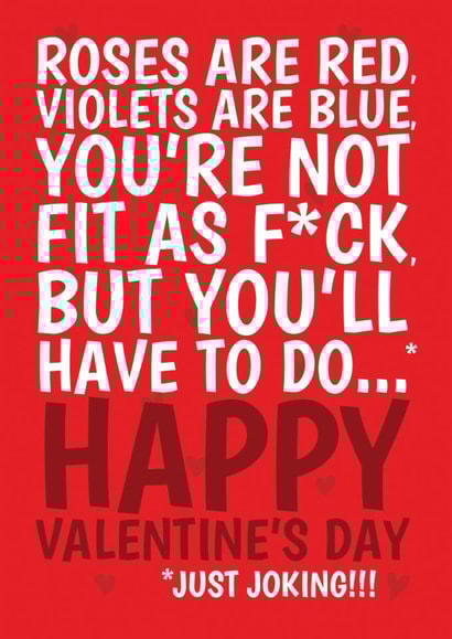 Cheeky Valentine's Day Card - Not Fit - You'll Have To Do created by @Cupsie's Creations