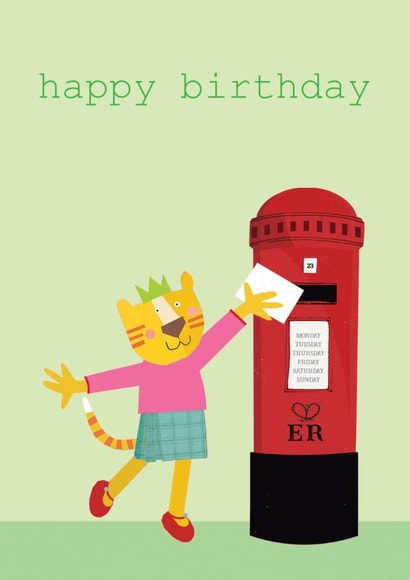 Cute Birthday Card - For Child - Tiger created by Kali Stileman