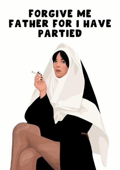 Funny Birthday Card - Lily Allen - West End Girl created by Pink Peach Cards