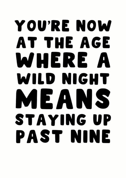 Funny Birthday Card - Wild Night created by Pink Peach Cards