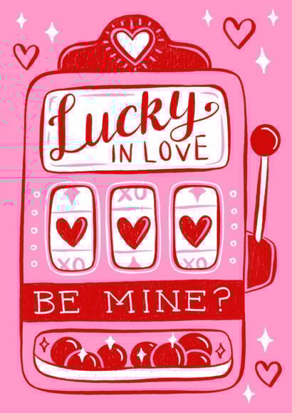 Classic Valentine's Day Card - Lucky In Love created by Alice Griffiths Illustration