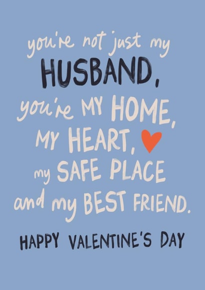 Heartfelt Valentine's Day Card - For Husband - Safe Place created by Sweetlove Press