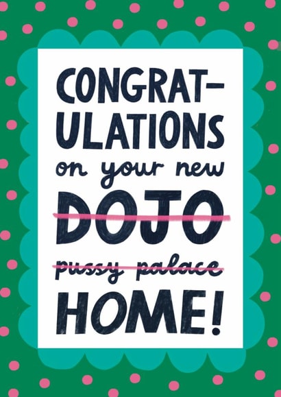 Funny New Home Card - Lily Allen - West End Girl - Pussy Palace created by Alice Mole Illustration