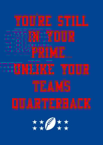 Funny NFL Birthday Card - Perfect for American Football fans created by GetGelly