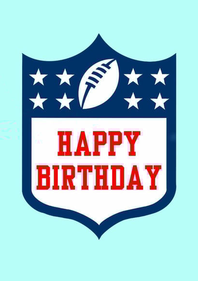 American Football Birthday Card – Funny NFL Style Sports Card For Him Or Her created by GetGelly
