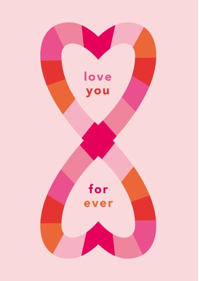 Cute Valentine's Day Card For Your Partner - Infinity Heart - Love You Forever created by letterfix