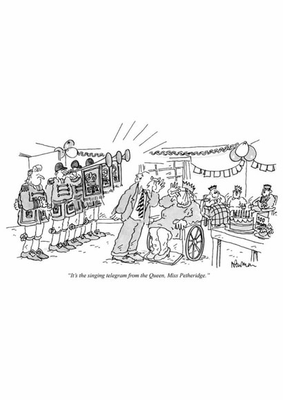 Funny Birthday Card - Royal Telegram created by Punch Limited