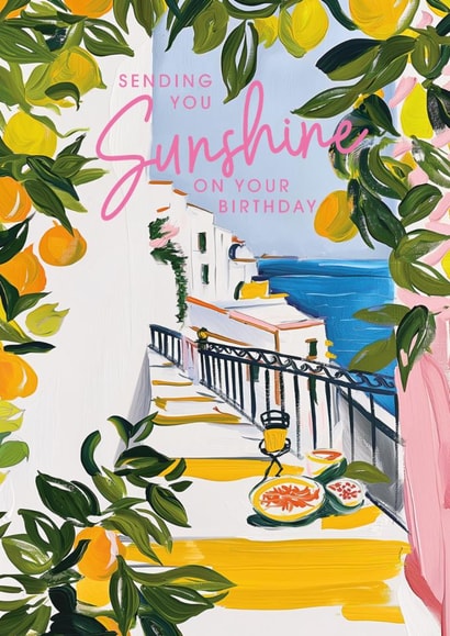 Arty Birthday Card – Mediterranean Summer created by Lola Design