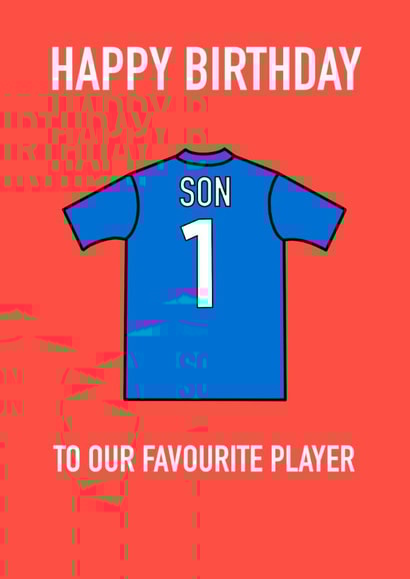 Son sports top. Birthday Card created by Two Three Five Design