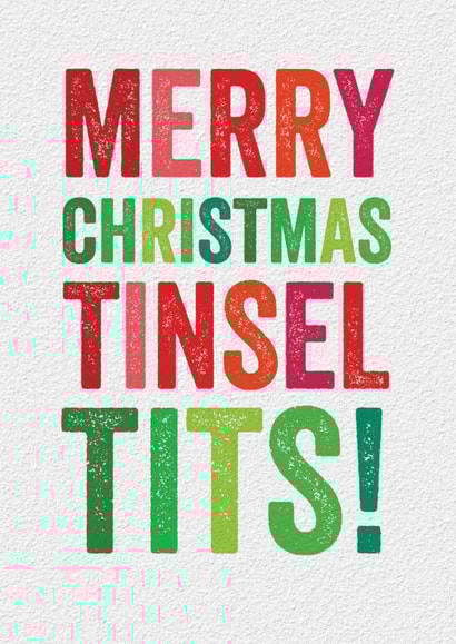 Funny Christmas Card - Tinsel Tits! - For Her created by Brainbox Candy