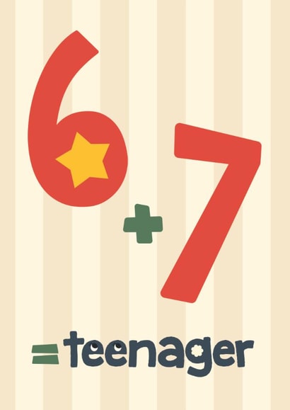 Fun Birthday Card - 13th - Six Seven created by Bev O'Connor || @oconnordesign