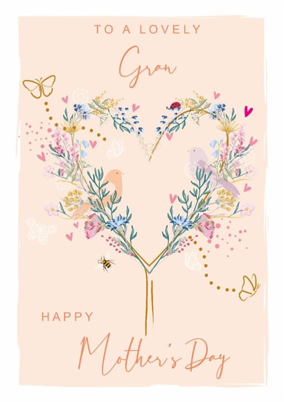 Traditional Mother's Day Card - For Gran - Love Heart Tree created by SABIVO Design by Sabina