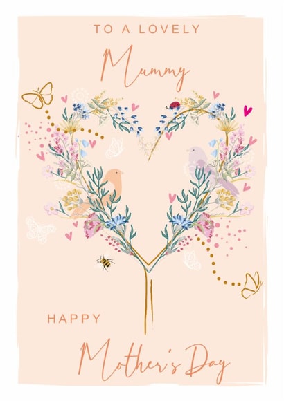 Pretty Mothers Day Card - For Mummy - Love Heart Tree | thortful