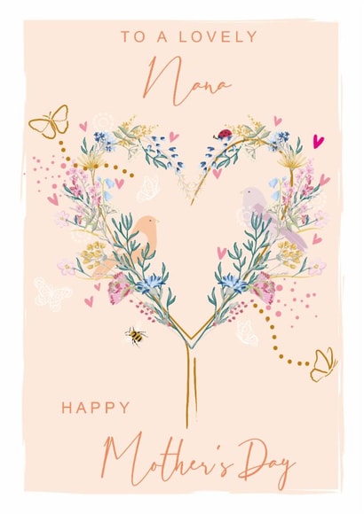 Pretty Mothers Day Card - For Nana - Love Heart Tree created by SABIVO Design by Sabina