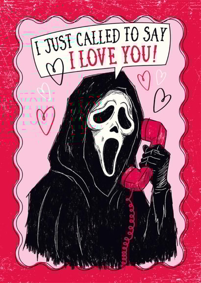 Funny Valentine Card - Scream - Ghostface created by Atwood & Atwood