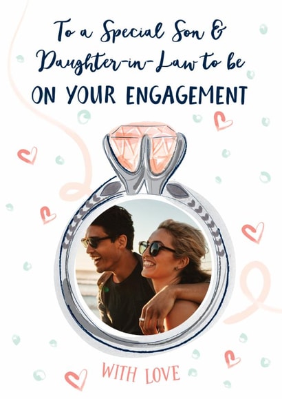 Classic Engagement Card - For Son & Daughter-In-Law - Ring created by Katie Phythian Design