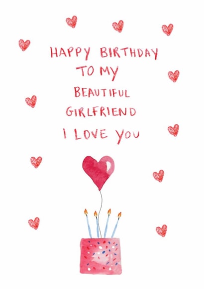 Heartfelt Birthday Card - For Girlfriend created by HCD Illustration