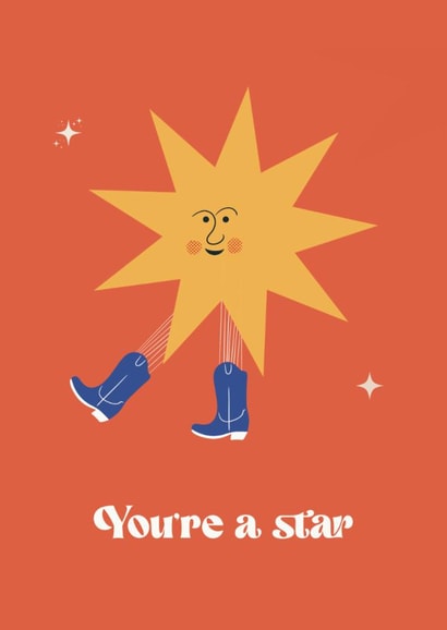 Arty Congratulations Card - You're A Star created by Little Egret Design