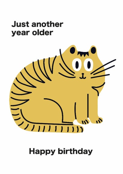 Cute Birthday Card - Just Another Year Older created by Liina Lember