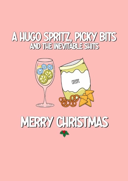 Crude Christmas Card - Hugo Spritz and Picky Bits created by fyou cards