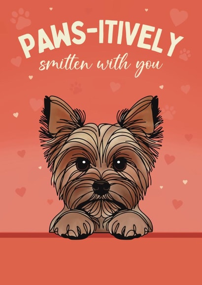 Cute Valentine's Day Card - From The Dog - Yorkshire Terrier created by Choo Choo 