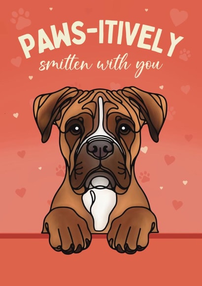 Cute Valentine's Day Card - From The Dog - Boxer created by Choo Choo 