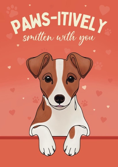Cute Valentine's Day Card - From The Dog - Jack Russell Terrier created by Choo Choo 