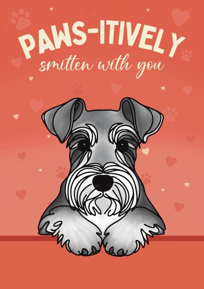 Cute Valentine's Day Card - From The Dog - Schnauzer created by Choo Choo