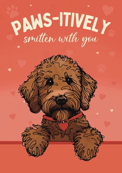 Cute Valentine's Day Card - From The Dog - Labradoodle created by Choo Choo 