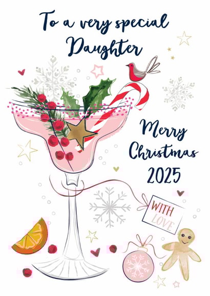 Traditional Christmas Card - For Daughter - 2025 created by Katie Phythian Design